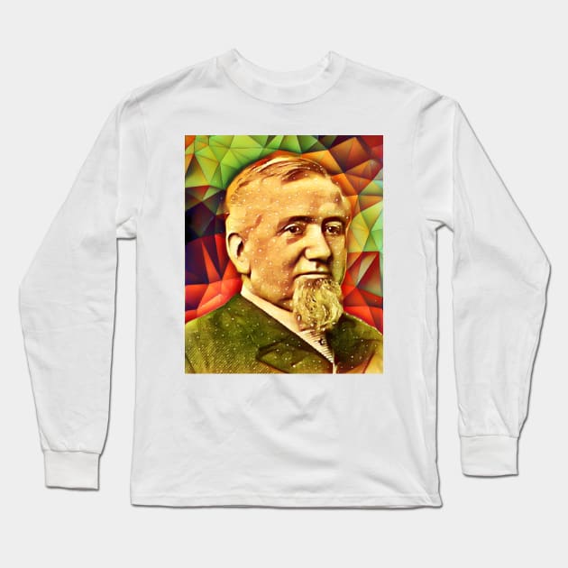 George Pullman Snow Portrait | George Pullman Artwork 15 Long Sleeve T-Shirt by JustLit